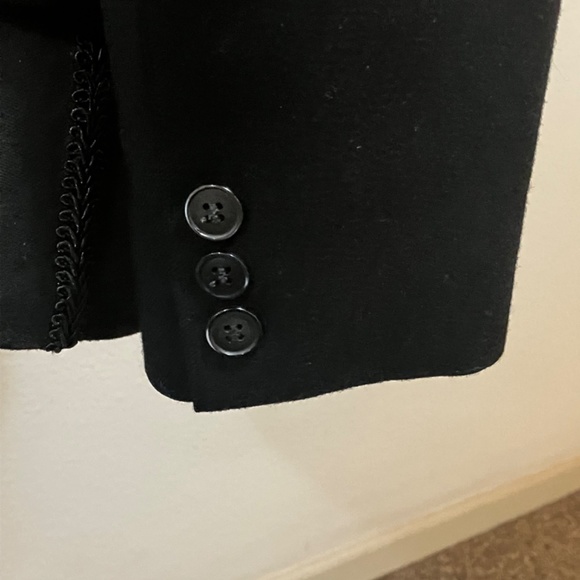 Jones, New York, black wool, high, waisted blazer - Picture 3 of 6